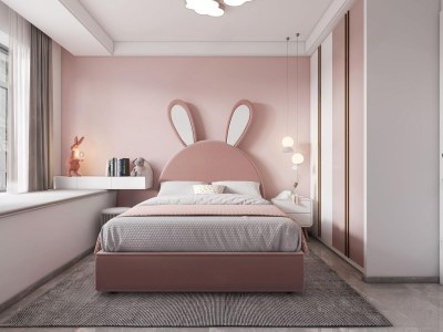 现代女孩房3D模型下载